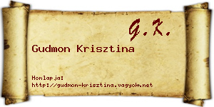 Gudmon Krisztina névjegykártya